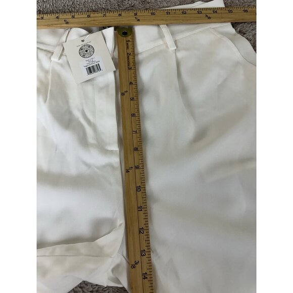 LITA BY CIARA SPARK SHORT IN VISCOSE CREPE IN White WOMEN’S SIZE 8 New - Picture 7 of 13